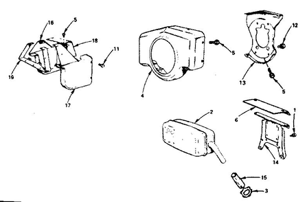 Muffler, Air Guide And Housing Group Diagram and Parts List for 402417 0660-01 - 0660-01 Briggs and Stratton Engine